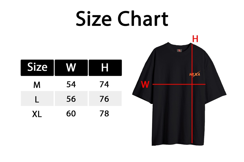 Hexa Comfy Oversize T-Shirt 1100321 Blk/Smn