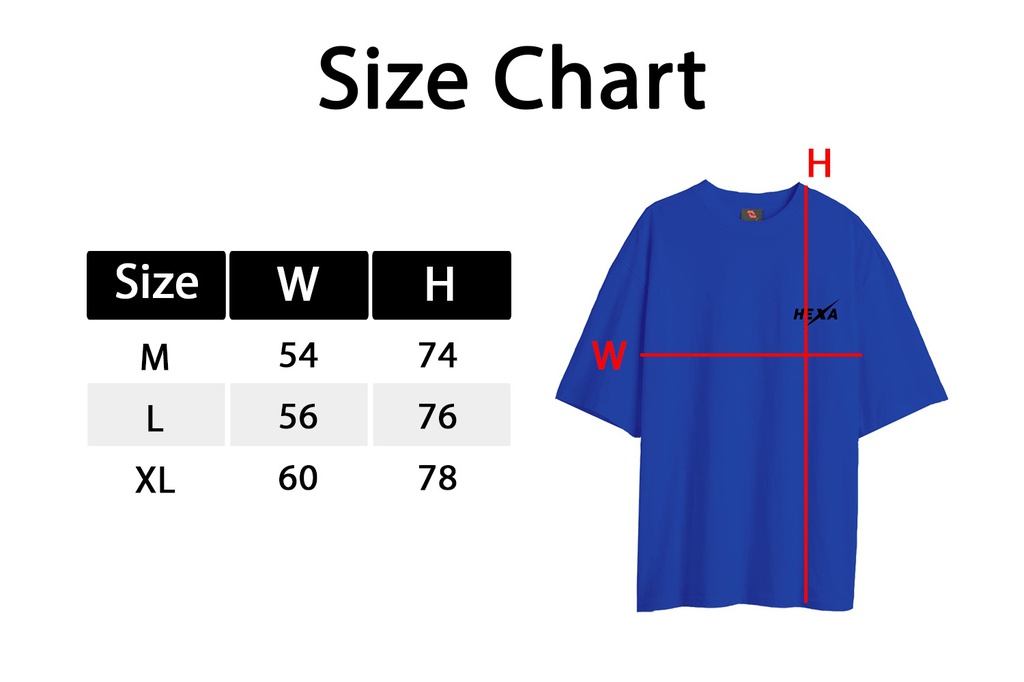 Hexa Comfy Oversize T-Shirt 1100313 blu