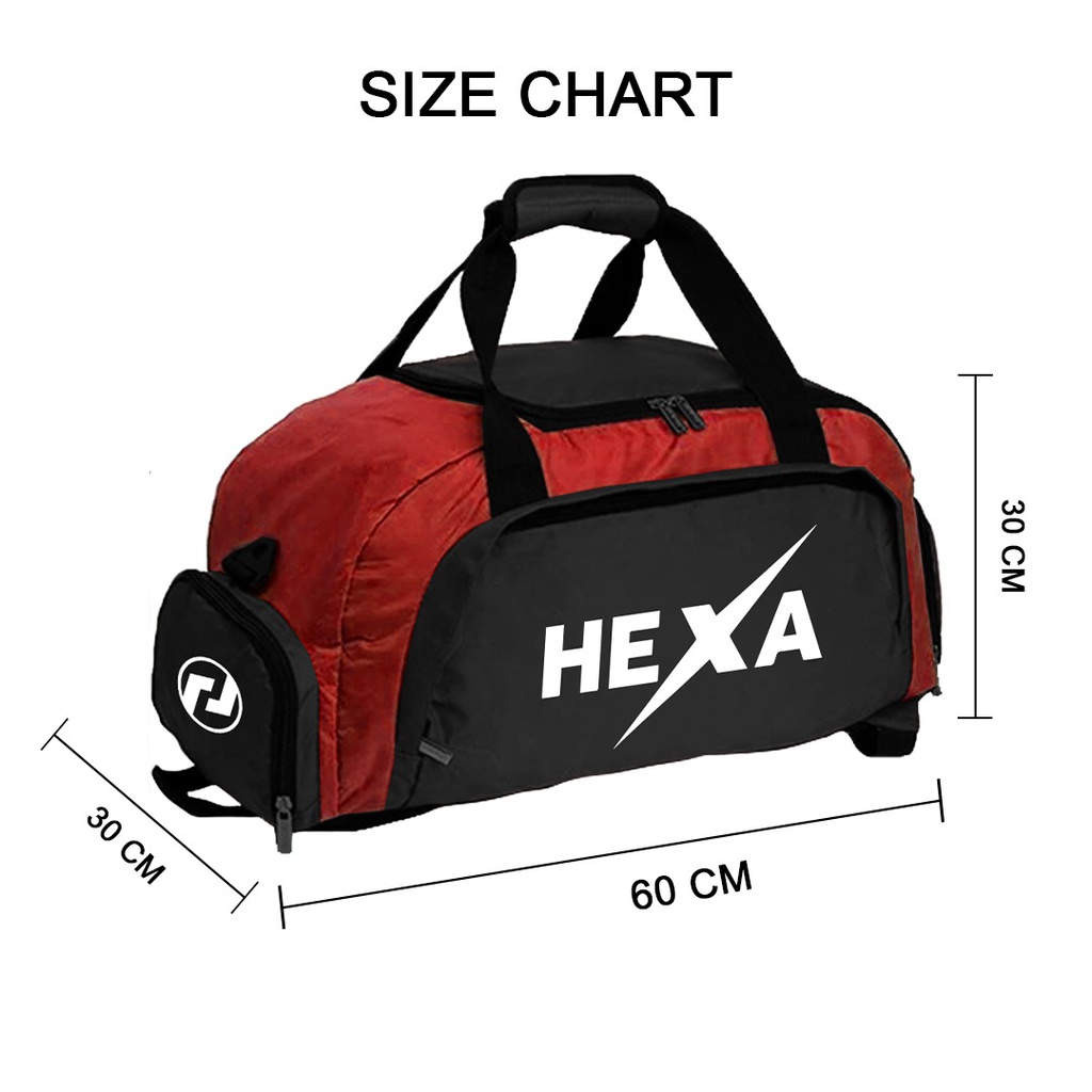 Hexa Sports Handbag / Back bag  5000931 BLK/RED