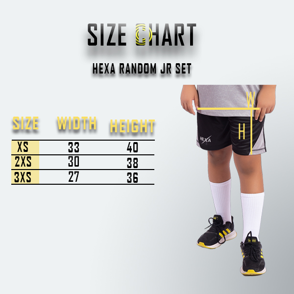 Hexa Random jr set. Grey/blk 4000204