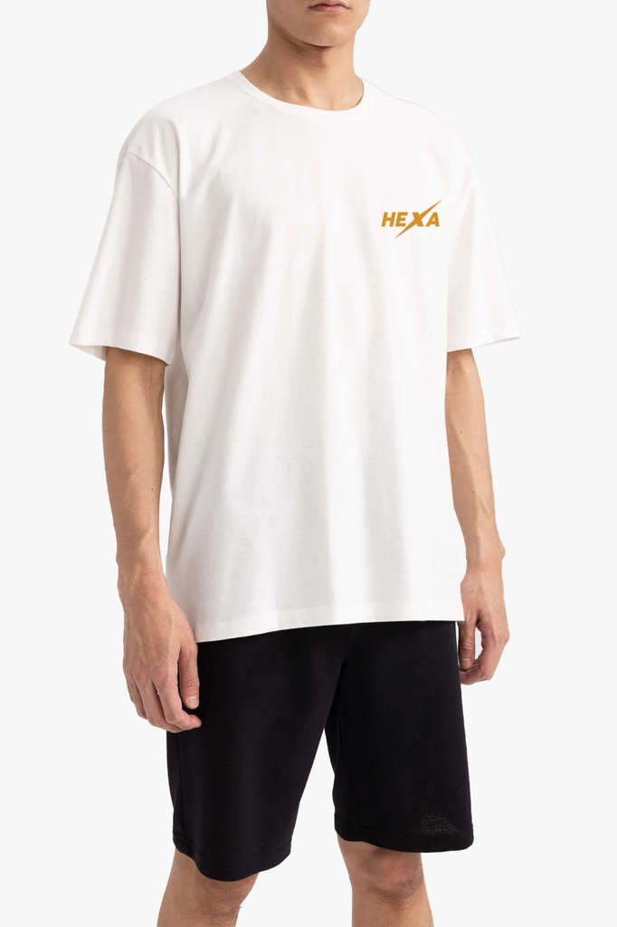 Hexa Comfy Oversize T-Shirt 1100318 Wht/Yow