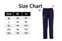 Hexa Straight Poly Pants D.BLU ,9300111