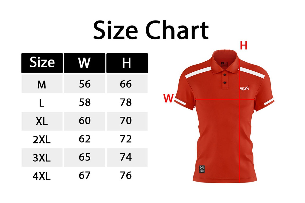 Hexa Line Polo Red/Wht, 1200814.