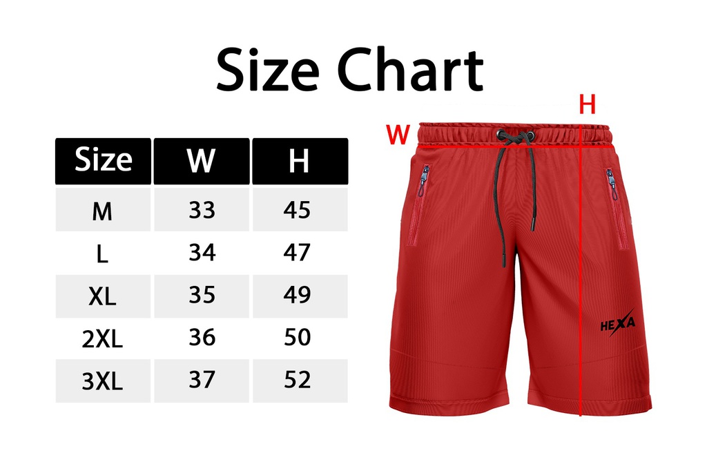 Hexa Soft Shorts RED , 2300603.