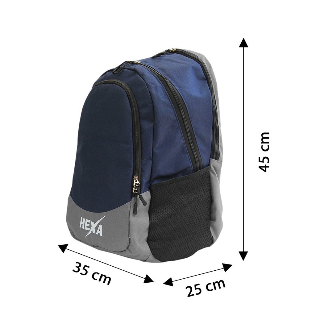 Hexa Backpack D.BLU/GRY, 5000654