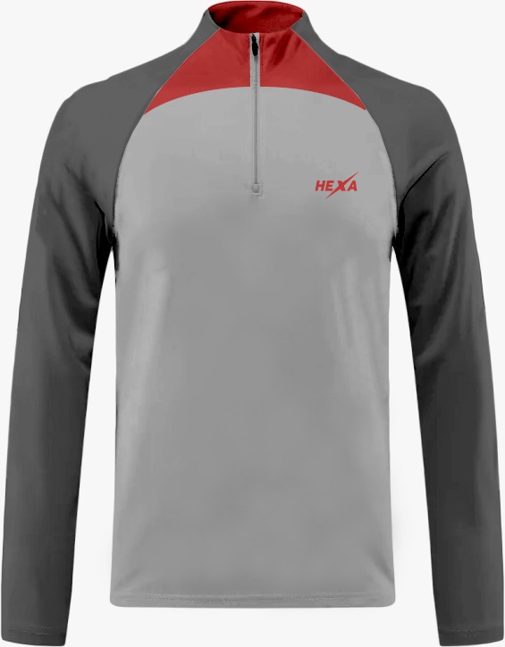 Hexa Training Quarter Zip Top D.GRY , 8000955