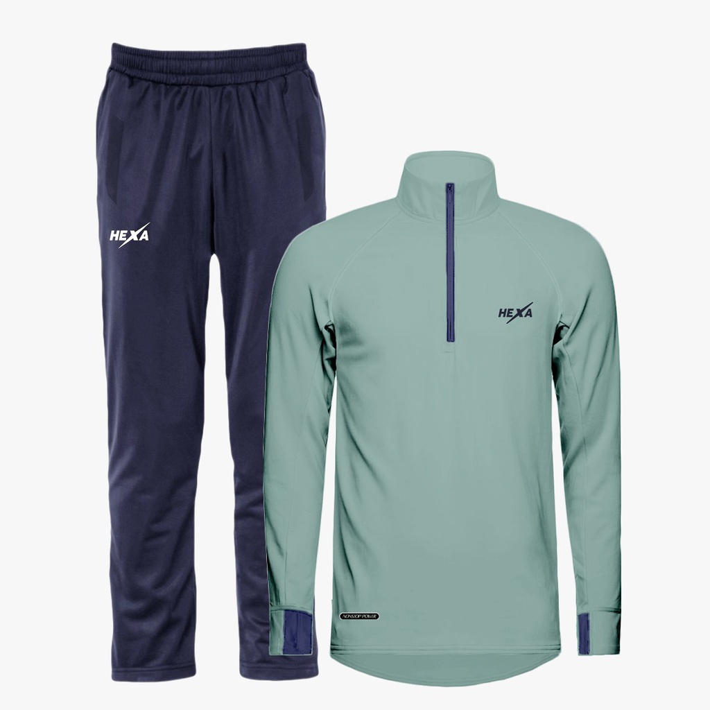 Hexa Kayan Quarter Zip Trackuit Mint Green