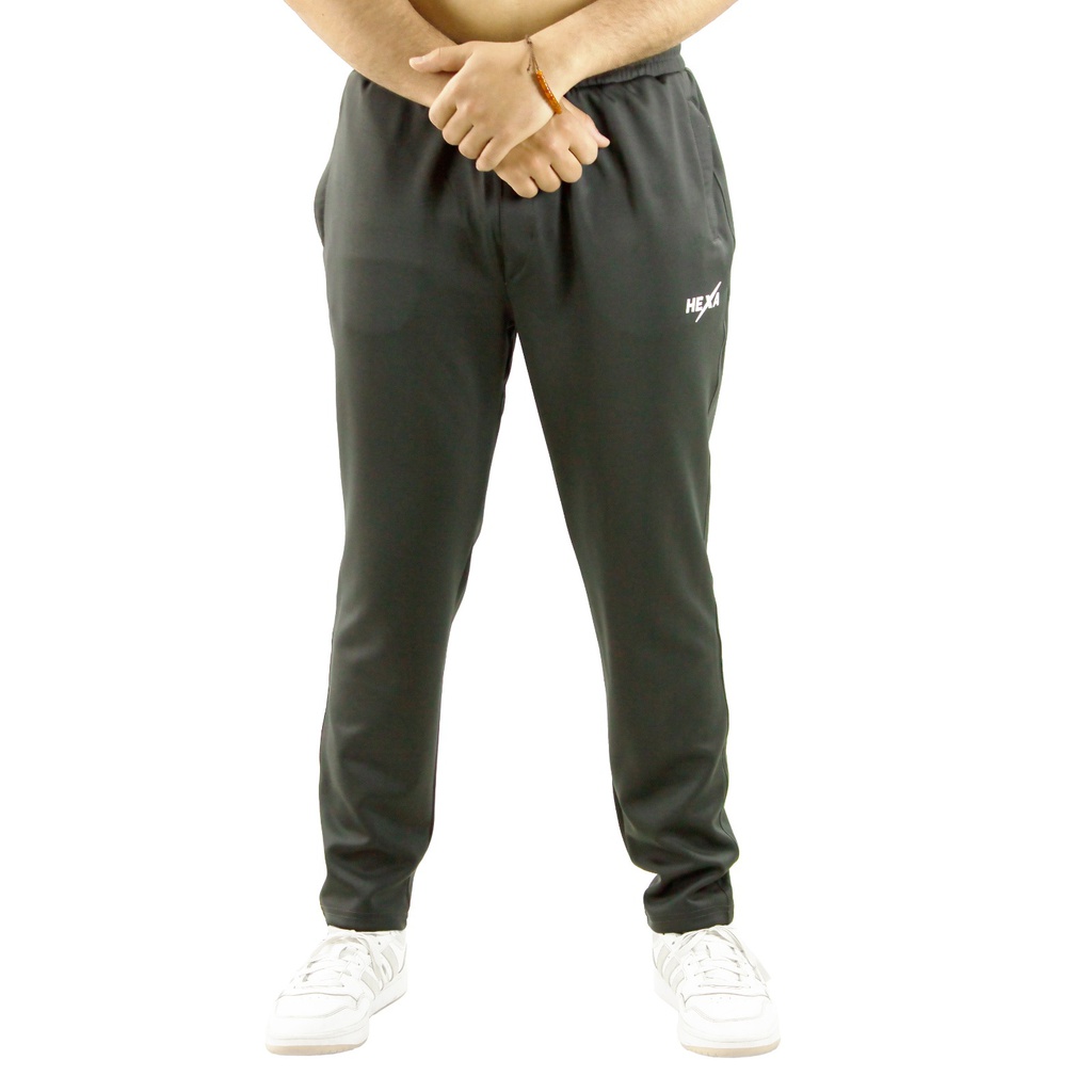 Hexa Straight Poly Pants GRY, 9300109
